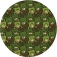 thumbnail image 1 of Ahgly Company Machine Washable Indoor Round Transitional Chocolate Brown Area Rugs, 5' Round, 1 of 7