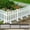 A, variant on White Plastic Garden Fence, Decorative Border Fencing with Stakes, Outdoor Landscape Lawn Edging, Flower Bed Vegetable Garden Christmas Tree Fence Border, Yard Patio Pathway Décor, 6.6"x7.8"
