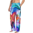 thumbnail image 2 of Balery Bright Flowers print Men's Pajama Pants,Ultra Lightweight Pjs,Lounge Pant-X-Large, 2 of 9