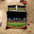 thumbnail image 2 of 3D Valencia Football Field Spectator Seats Lamplight Quilt Cover Set Bedding, 2 of 3
