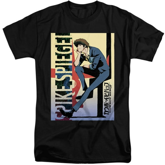 Cowboy Bebop Bounty Hunter Spike Speigel Unisex Adult Tall T Shirt (X-Large) Black