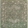 thumbnail image 3 of Unique Loom Isabella Collection Area Rug - Adjani (5' 1" Square Green/Ivory), 3 of 9