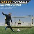 thumbnail image 3 of Portería de fútbol MangoStar de 12 x 6 pies con bolsa de transporte para entrenamiento, 3 of 7