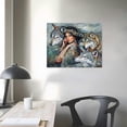 thumbnail image 4 of Nawypu Indian Maiden and Wolf Native American Poster Modern High Definition Aesthetic Holiday Gift Home Wall Art Canvas Painting Decoration, 4 of 5