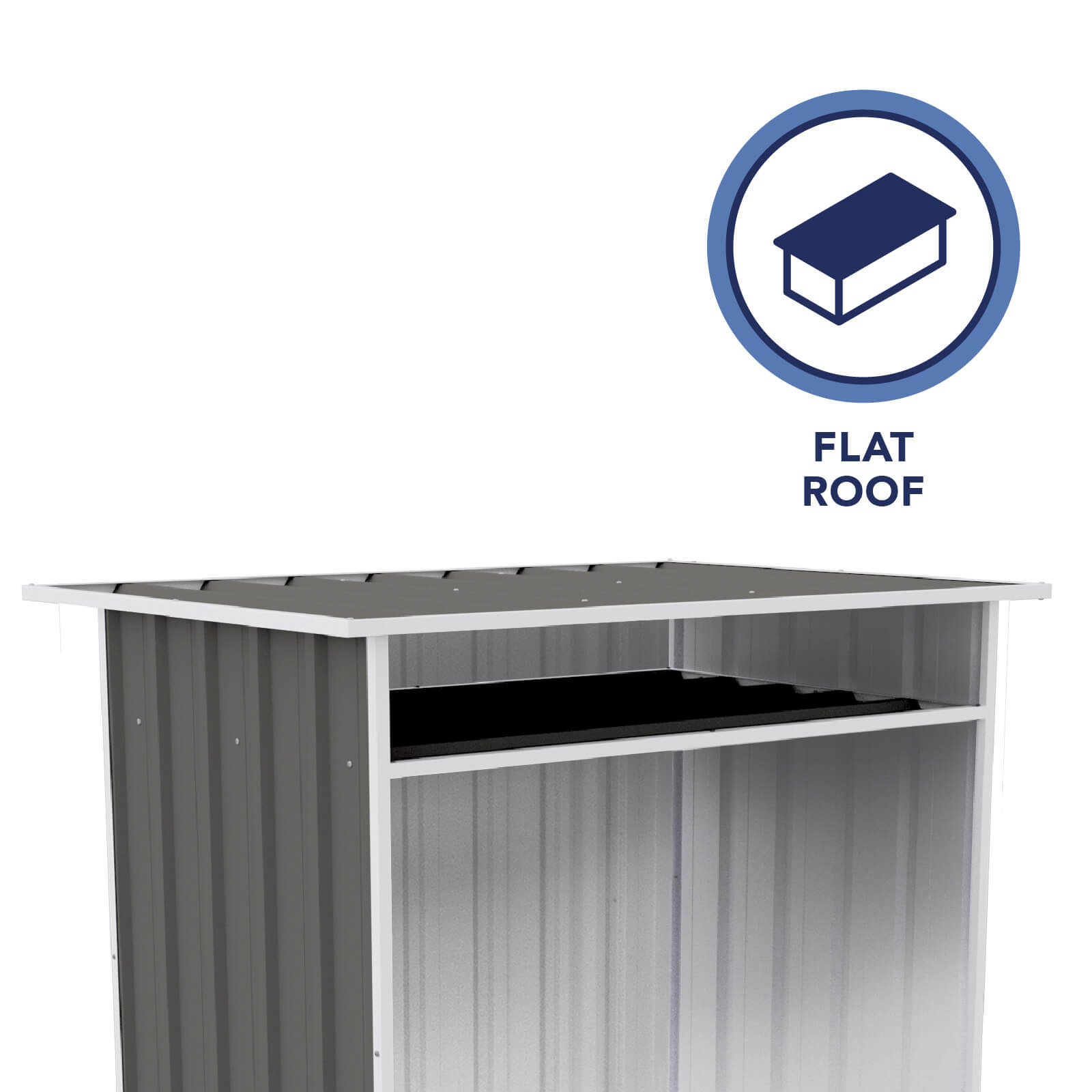 Absco Woodstore 4' x 2.5' x 3.7' Metal Storage Shed - Woodland Gray