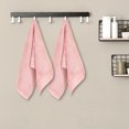 thumbnail image 5 of REGALWOVEN Cotton Striped Pattern 2 Pack Hand Towels, Highly Absorbent Decorative Towels for Bathroom Pink 14" x 30", 5 of 6