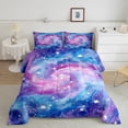 thumbnail image 2 of Erosebridal Galaxy Universe Comforter Sets Queen Size,Psychedelic Starry Sky Bedding Queen Comforter Set,Gradient Decor,Reversible,Ultra Soft,3 Pieces, 2 of 7