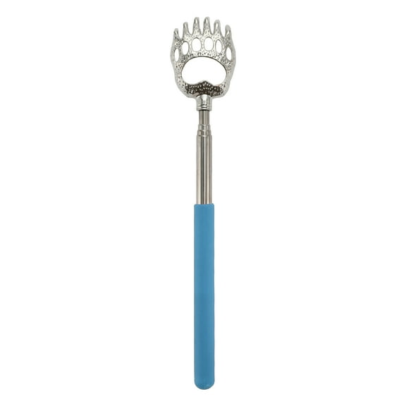 Vocoste 1 Pc Extendable Back Scratcher for Bathroom Travel Hotel Stainless Steel Blue