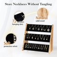 thumbnail image 4 of Sfugno Necklace Holder, 3 Tier Necklace Organizer Jewelry Organizer Stand with Velvet, Wood Necklace Display Stands for Selling, 4 of 7
