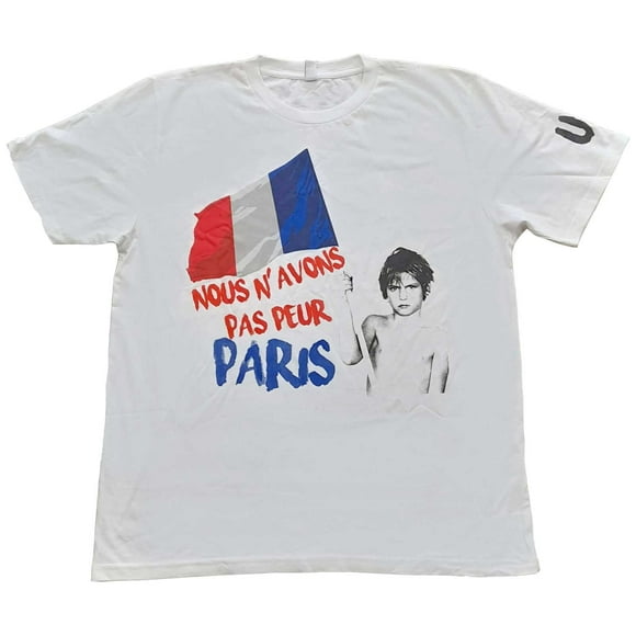 U2 Adult Paris 2015 Nous N Avons Pas Peur Dos Imprimé T-Shirt en Coton