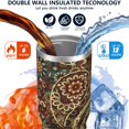 thumbnail image 3 of Colorful Retro Paisley Stainless Steel Tumbler with Handle, 30 oz Vacuum Insulated Travel Coffee Mug, Leak-Resistant Hot & Cold Cup for Driving, Commuting, Gifting for Husband friend, 3 of 7