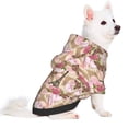 thumbnail image 2 of Honeii Rose Flowers Print Small Dog Hoodies Pet Hooded Sweatshirts Fall Winter Puppy Cat Sweaters Warm Clothes for Small Dogs Outfits Costume-X-Small, 2 of 7