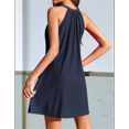 thumbnail image 4 of Women Crochet Hollow Out Summer Dresses for Women Navy Blue L, 4 of 6