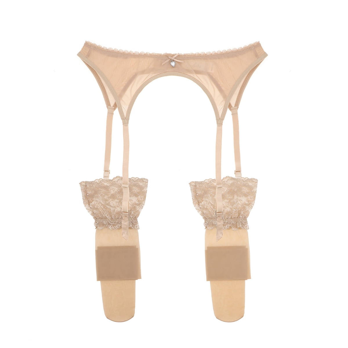 Varsbaby Women's See Through Lace Garter Belt with Stockings - Walmart.ca