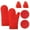 Red, variant on Clearance  Silicone Oven Mitts ,BPA-Free,Ultra Heat Resistant up to 500°F - Oven Mitts with Thick Cotton Liner - Long Slip Resistant Pot Holders, Flexible Oven Gloves