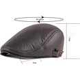 thumbnail image 2 of CoCopeaunts Beret Hat PU Leather Hat Men Women Adjustable Gastby Ivy Flat Cap Retro Artist Painter Hat Men Newsboy Cap, 2 of 7