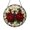 Acrylic 3.5 Inch, variant on Poinsettia Winter Floral Stained Glass Suncatcher Window Decor, Seasonal Art Panel, Decorative Accent