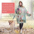 thumbnail image 4 of Jack Russell Terrier Dog and Flower Wearable Oversized Blanket,Wearable Blanket Hoodie for Adults,Cozy Hooded Blankets with Super Pockets,Super Warm Fuzzy Pullover for Women & Men, 4 of 6