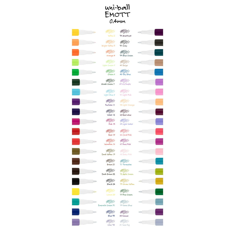 EMOTT Fineliners - Complete Color Set of 40 – Maple Staple