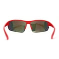 thumbnail image 4 of Mens Xloop 80s Color Mirror Half Rim Sport Plastic Sunglasses Red Orange Mirror, 4 of 4
