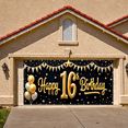 thumbnail image 6 of Golden Balloons Happy Birthday Party Banner Decorative Flag for Sweet 16 Indoor Event Celebration, 6 of 8