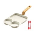 thumbnail image 4 of Sartén Antiadherente 3 en 1, Sartén de Rejilla Dividida de Aleación de Aluminio, Cocina para Huevos , Mango Resistente Al Calor, Sartén para Coc 3 uds de, 4 of 8