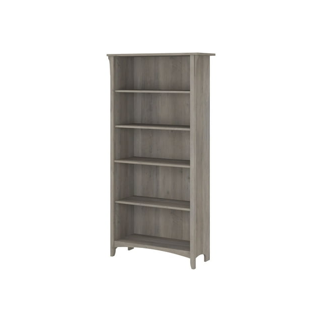 Bush Furniture Salinas Grande - Bibliothèque - 5 Tablettes - Gris Bois Flotté