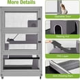 thumbnail image 4 of Aivituvin Large Chinchilla Cage, 4 Levels Ferret Cage  Large Critter Nation Hutch with Chew-Proof Aluminium Edge & PVC Layer, Brake Wheels Moveable, 4 of 6