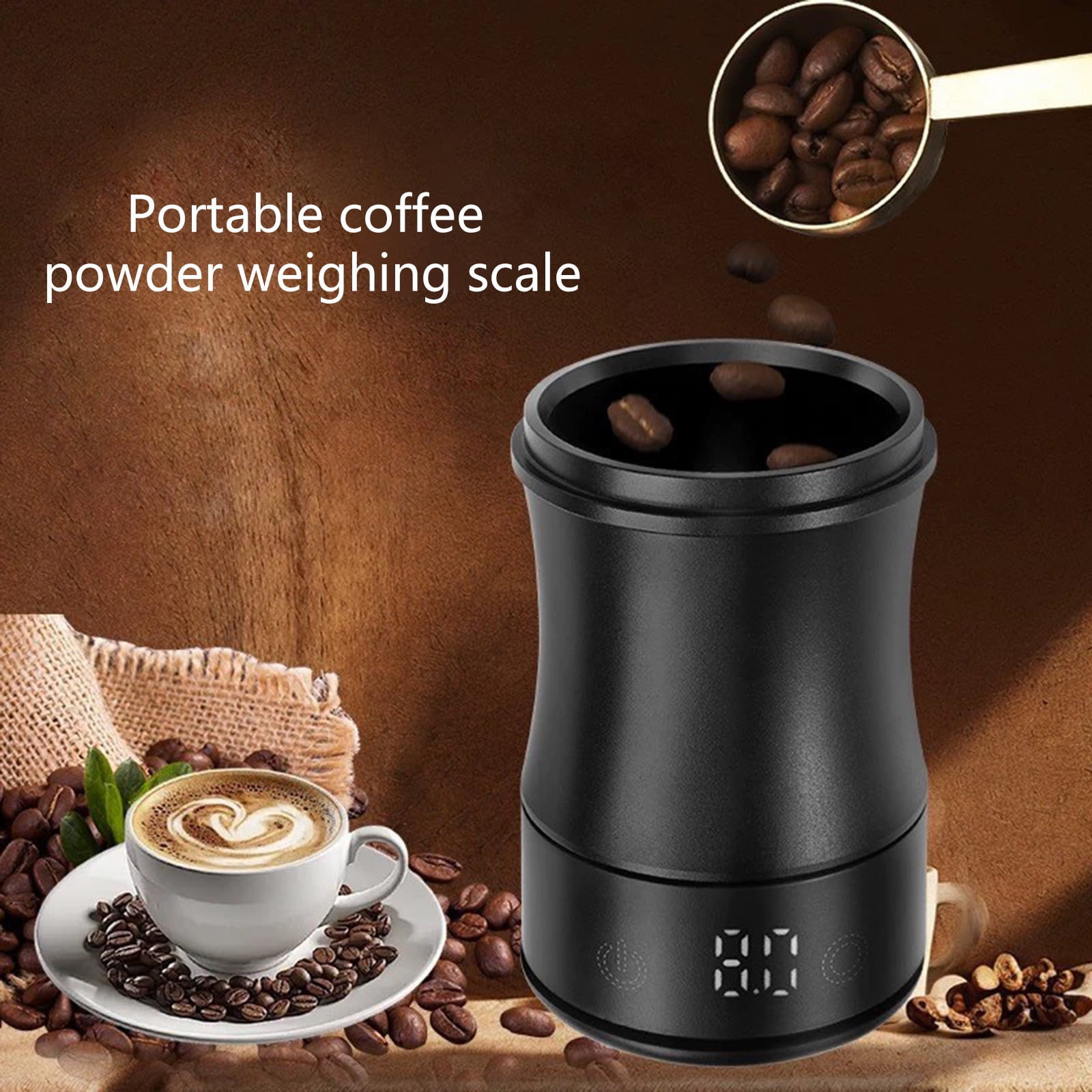Coffee Powder Measuring Scale 500g Capacity Accurate Multifunctional LED Touch Panel Professional Tool