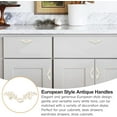 thumbnail image 5 of 4pcs European Style Dresser Handles, Cream Ivory White & Gold Edge Vintage Cabinet Handles, 2.5 Inch Mounting Hole Distance, for Elegant Furniture Pulling, 5 of 6