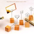 thumbnail image 2 of Maoww Wooden Base Place Card Holder Buffet Reservation Picture Clip Stand Holiday Wedding Banquets Party Table Setting Decorations Star, 2 of 7
