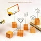 thumbnail image 4 of Base de madera Titular de la tarjeta de la tarjeta Buffet Reserva de buffet Soporte de clip Holiday banquetes de boda Mesa de fiesta Ajuste Decoraciones corazón tholdsy HA011595-01, 4 of 7
