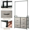 thumbnail image 4 of Gymax Dresser Storage Tower Closet Organizer w/ 5 Drawers Metal Frame Wooden Top, 4 of 8