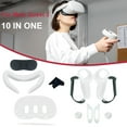 thumbnail image 2 of VR Silicone Cover Accessories for Meta Quest 3,10-in-1 Set Protective VR Shell Cover for Quest 3, Face Cover Pad with Lens Cap, Controller Grip Cover with Battery Opening and Rocker Cap, 2 of 7