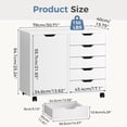 thumbnail image 2 of Gianna 5-Drawer Wood File Cabinet, Mobile Printer Stand with Adjustable Shelf & Wheels, Storage Shelves for Home Office, 2 of 5