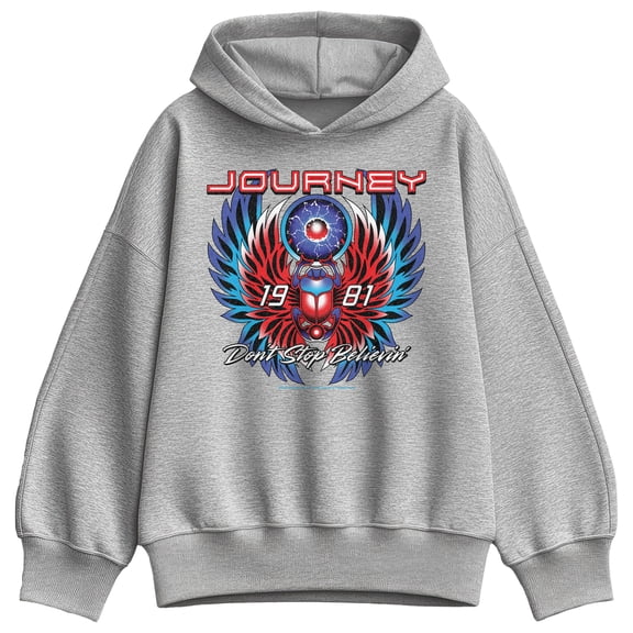 Journey - 1981 Don't Stop Believin' - Women's Oversized Fleece Hoodie Sweatshirt