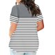 thumbnail image 4 of mfyjkho Tops Para Mujer, Blusa Holgada De Cuello En V Para Mujer, Informal, De Manga Corta, A La Moda Tops De Gimnasio Para Mujer M, 4 of 6