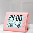 thumbnail image 1 of Higrómetro electrónico de temperatura para interiores, pantalla grande luminosa digital, reloj despertador pequeño de escritorio, higrómetro de temperatura para el hogar, termómetro húmedo para el hog, 1 of 6