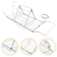 thumbnail image 3 of Stainless Bathtub Tray Over the Tub Racks Retractable Shower Organizer with Extending Sides for Holding Wine and Towels, 3 of 6