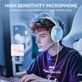 thumbnail image 5 of Wantek Gaming Headsets, Surround Stereo Gaming Headphones with Noise Cancelling Mic, LED Lights & Soft Memory Earmuffs for PS5/ PS4/ Xbox One/Nintendo Switch/PC Mac Computer Games- Blue, 5 of 8