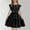 Black, variant on Mqqzkk Tween Girl Fashion Front Tie Lace Up Dress Ruffle A-line Dresses Solid Color Tiered Smocked Dress 3-14 Years Old