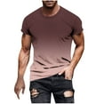 thumbnail image 2 of 2 Pack M-5X Mens Big & Tall T-Shirts Plus Size Short Sleeve Tshirts Shirts Casual Gradient Printed Slim-Fit Pullover Going Out Loungewear Tees Tops, 2 of 8