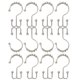 thumbnail image 1 of Injueey 12 Pieces Shower Curtain Hooks Drape Accessories Bathtub Liners Bathing Household Hangers Washroom Rings Farmhouse Clip Accesorios de baño Plata, 1 of 6