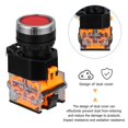 thumbnail image 3 of Circuit Momentary Push Button Self Reset Switch Plastic 3Pc, 3 of 5