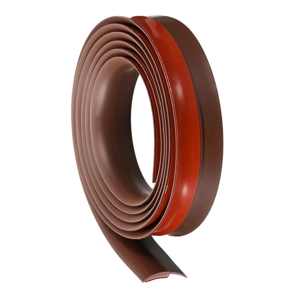 Unique Bargains Floor Transition Strip 6.6Ft 2 Meter Self Adhesive for Height 3mm Dark Brown