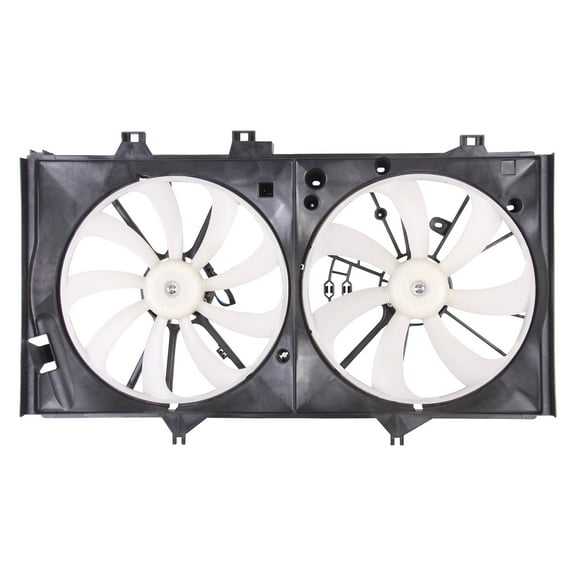 Ikon Motorsport Radiator Cooling Fan Assembly Replacement for 2012-2017 Toyota Camry 2.5L, 163630H010 TO3115169 Automotive Dual Engine Fan, Black