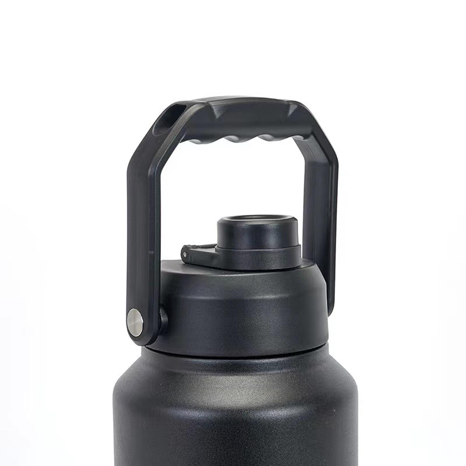 harayaa Insulated Water Bottle Double Vacuum Portable Stainless Steel Reusable Large Black 2L