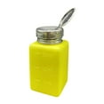 thumbnail image 4 of Dispensador de líquido a presión, botella vacía con bomba, contenedor a presión para desmaquillante, salón personal, esmalte de uñas amarillo 180 ml, 4 of 8