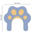 thumbnail image 3 of Shrysg Purr-fectly Adorable: Cat Paw Print Toilet Rug | U-Shaped Design for Optimal Coverage | Waterproof & Stain-Resistant | Non-Slip Bath Mat | Ideal for Toilet Flooring,22x20 Inch（blue）, 3 of 7