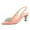 Pink, variant on YDN Women Rhinestone Pointy Toe Slip On Slingback Sandals Chic Metal Mid Heels Buckle Pumps Dressy Prom Event Shoes Size 7 Silver